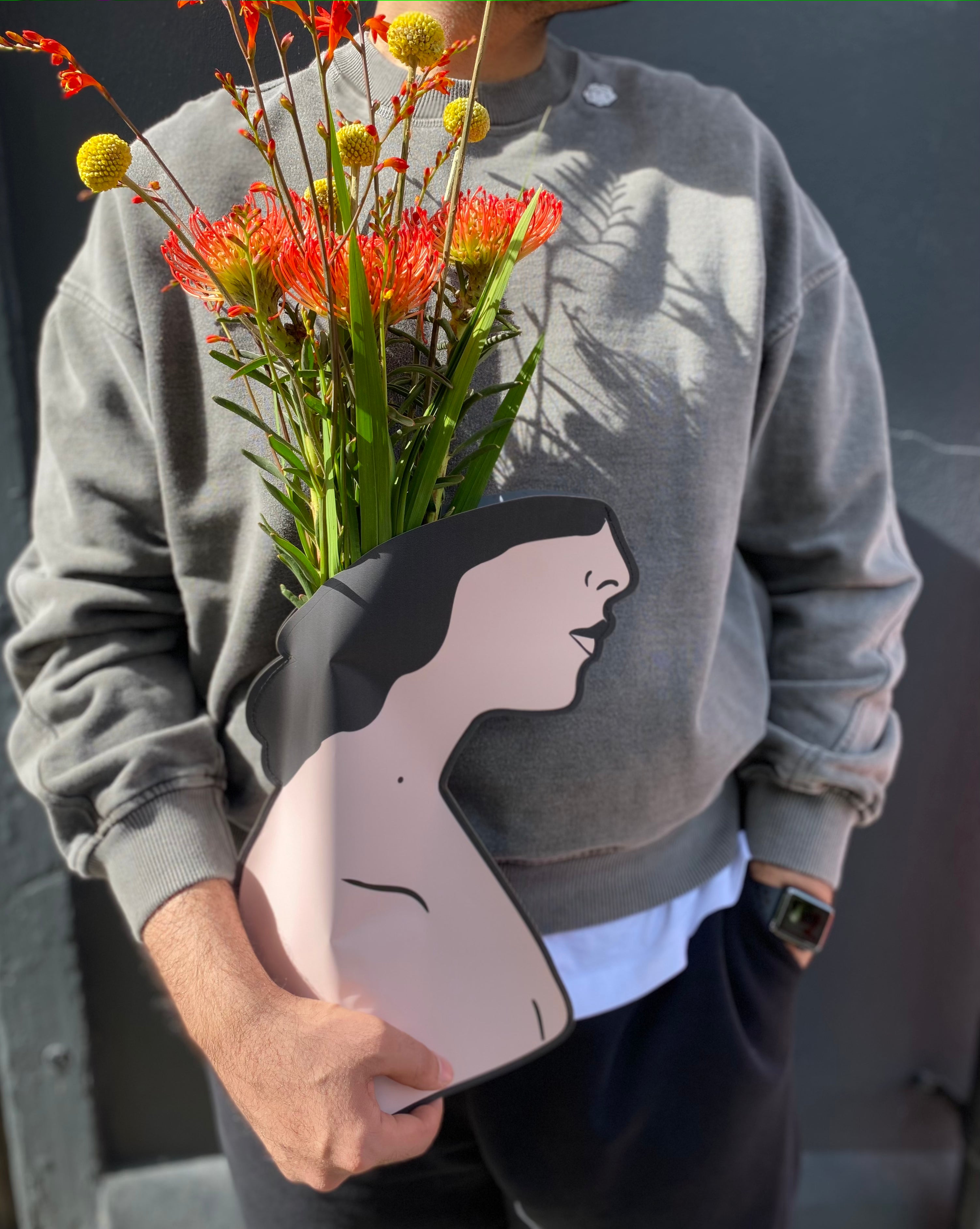 Oris Head Paper Vase