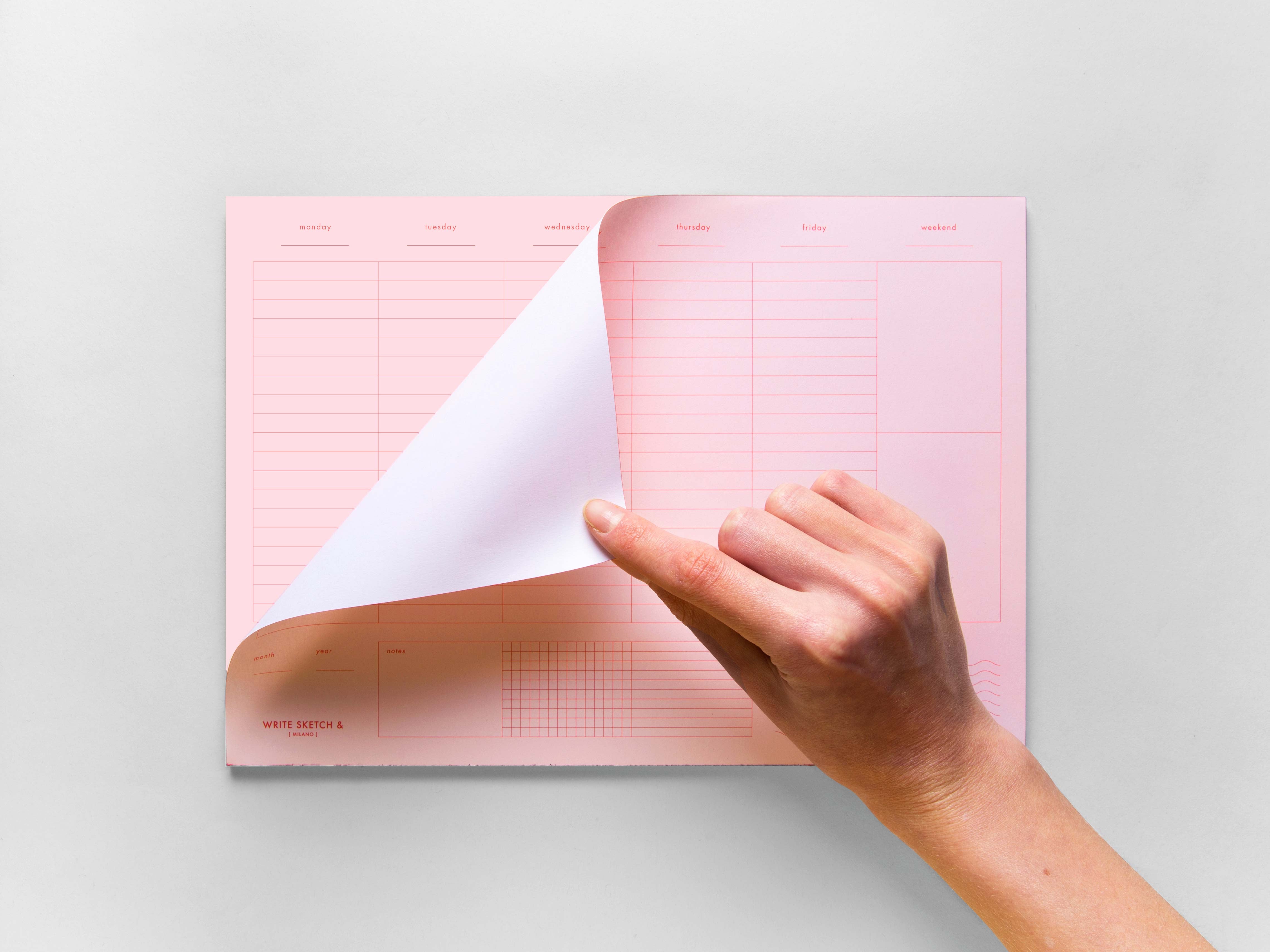 Office Weekly Planner in Red