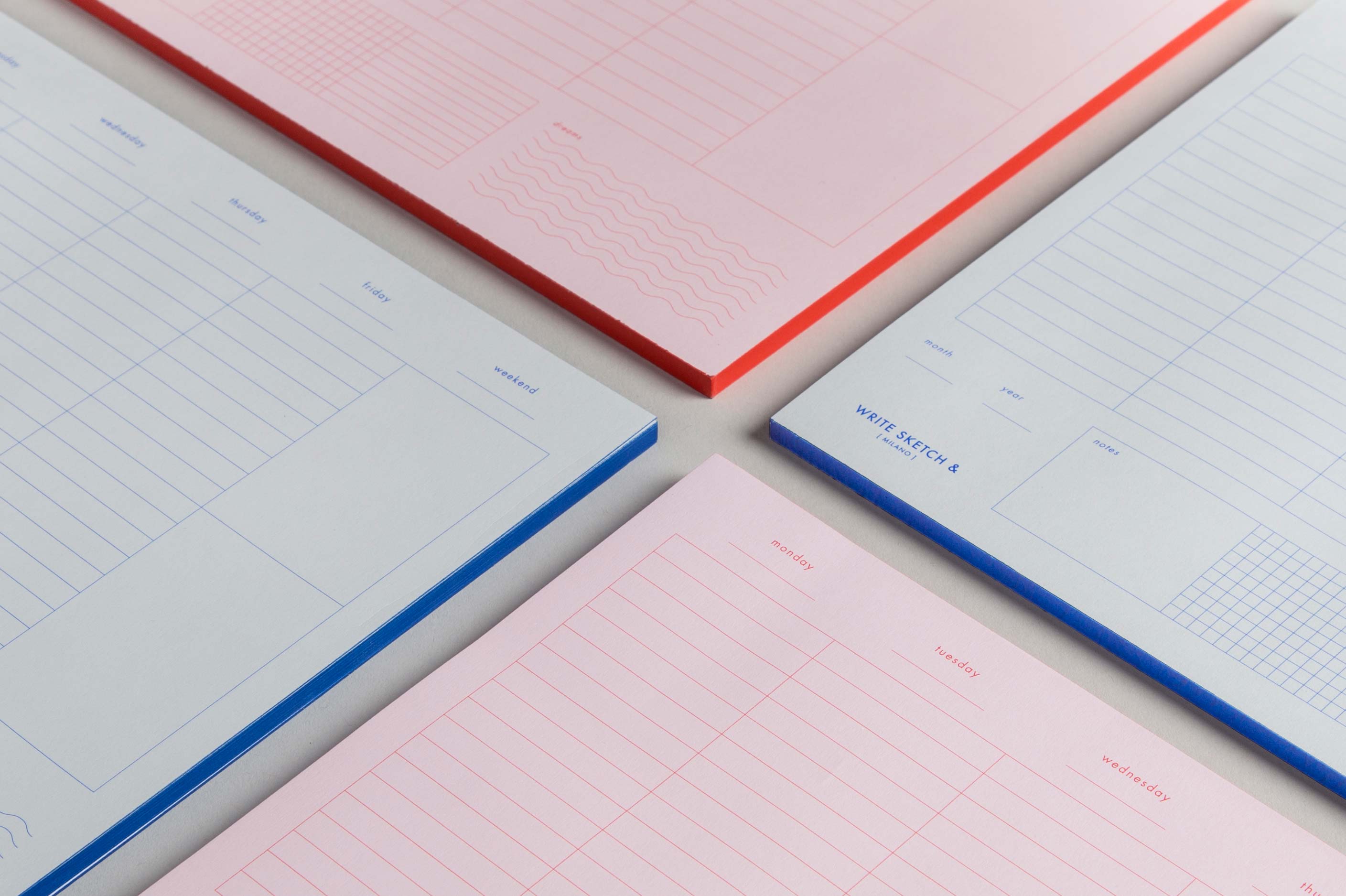 Office Weekly Planner in Red