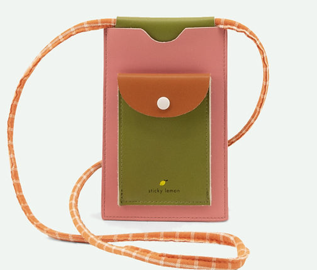 Phone Pouch in Flower Pink