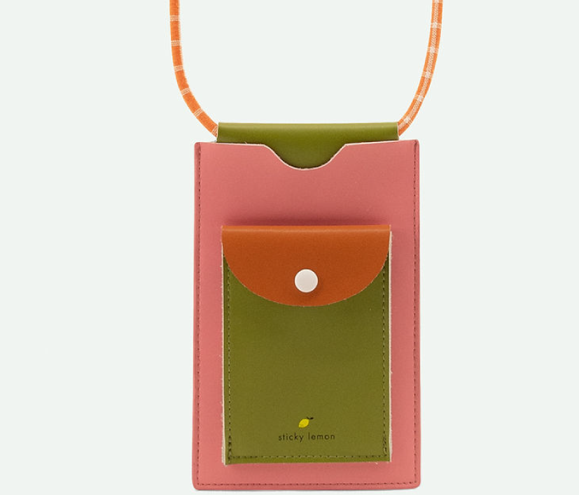 Phone Pouch in Flower Pink