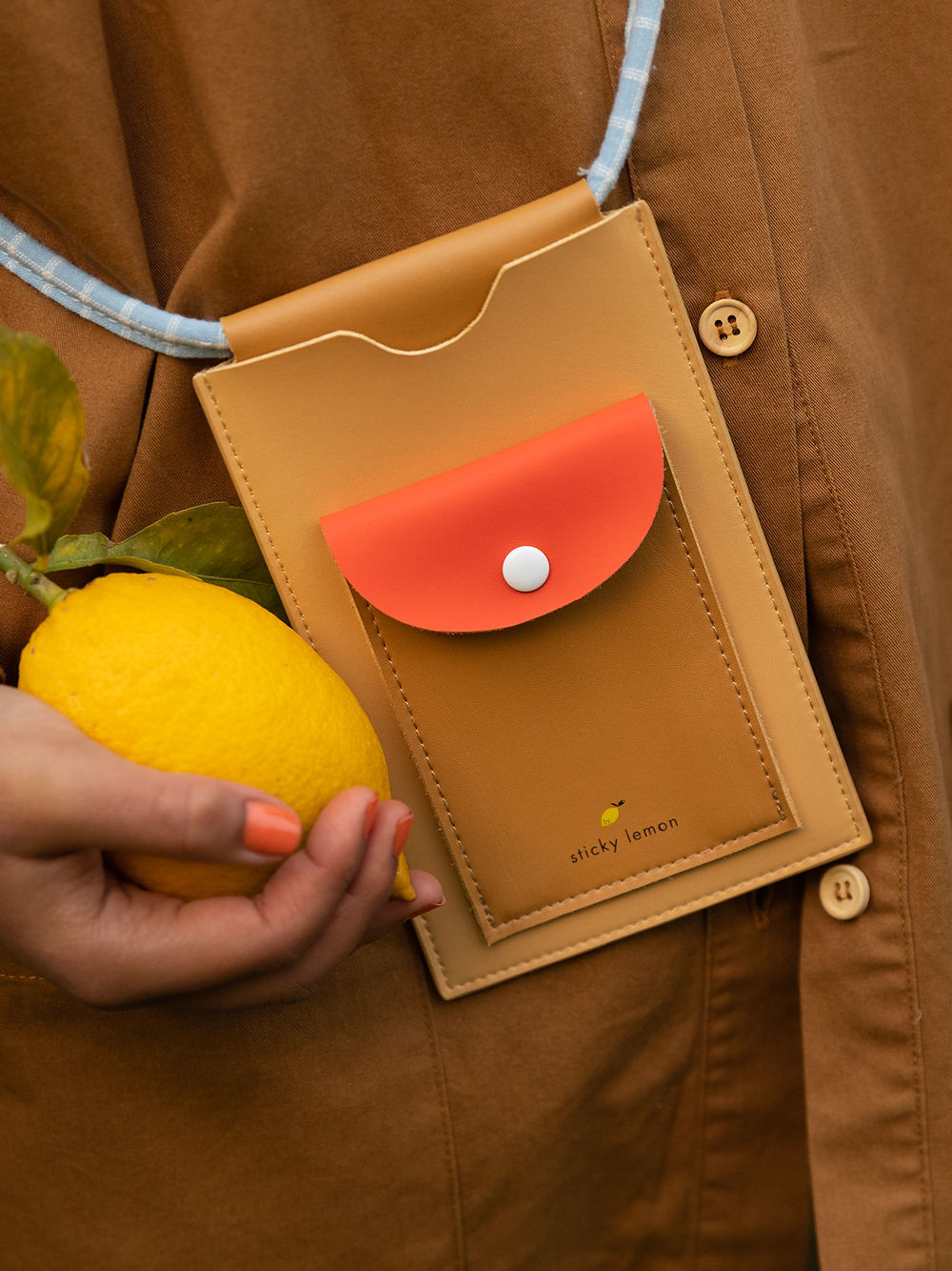 Phone Pouch in Pear Jam
