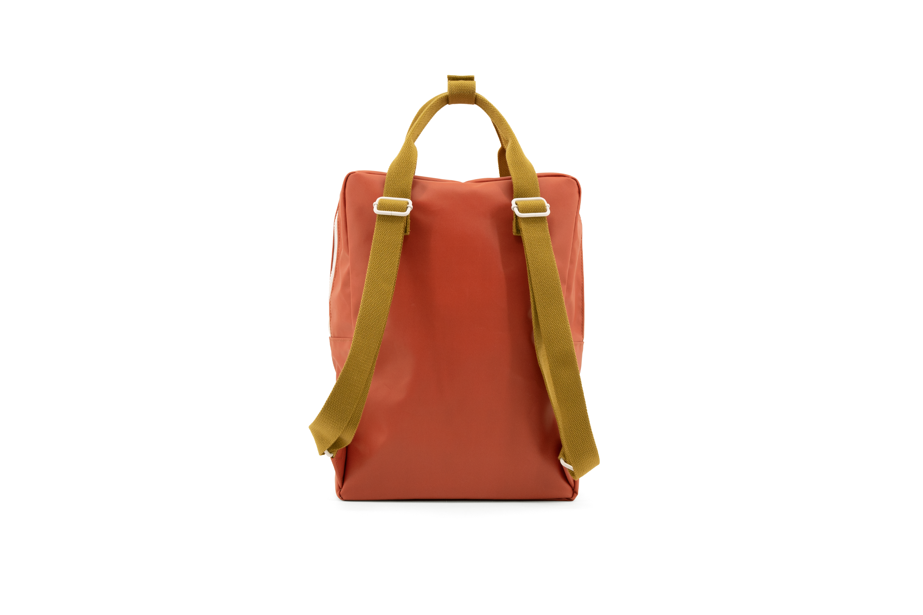 Post Red Colour Block Backpack