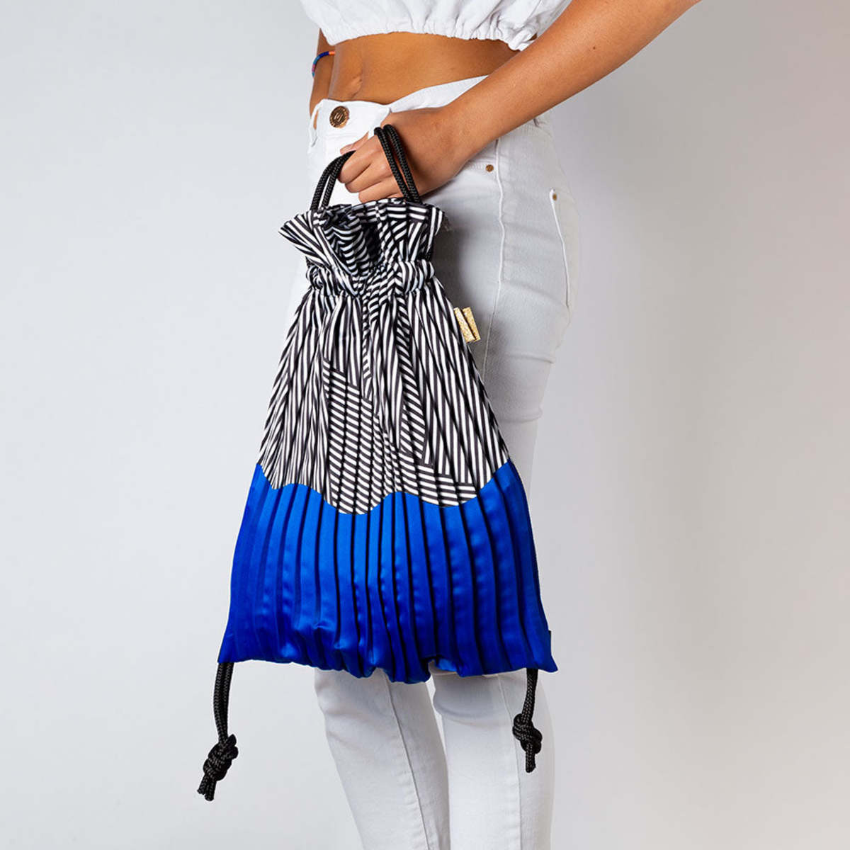 Millerighe Satin Pleated Backpack