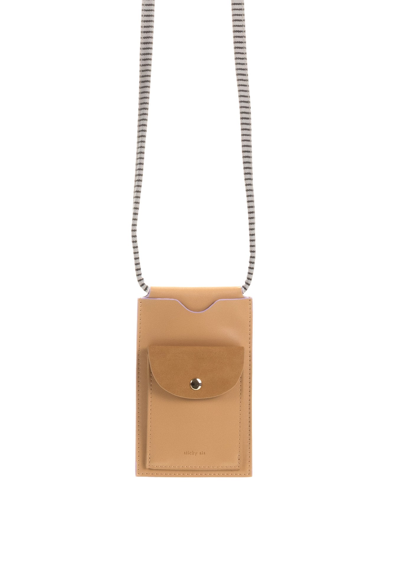 Phone Pouch Vegan Leather Beige