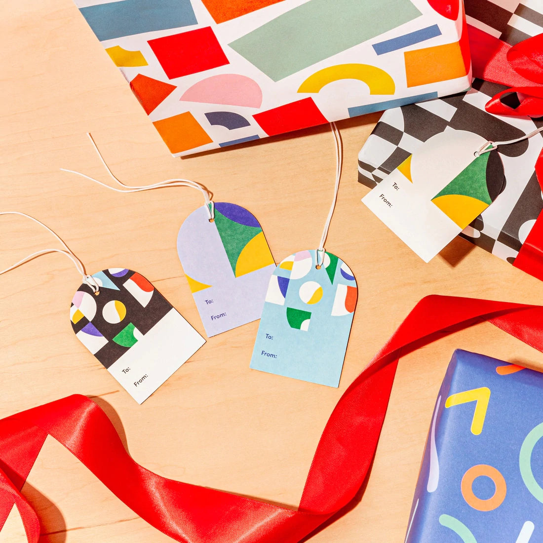 Gift Tag Set Colorblock