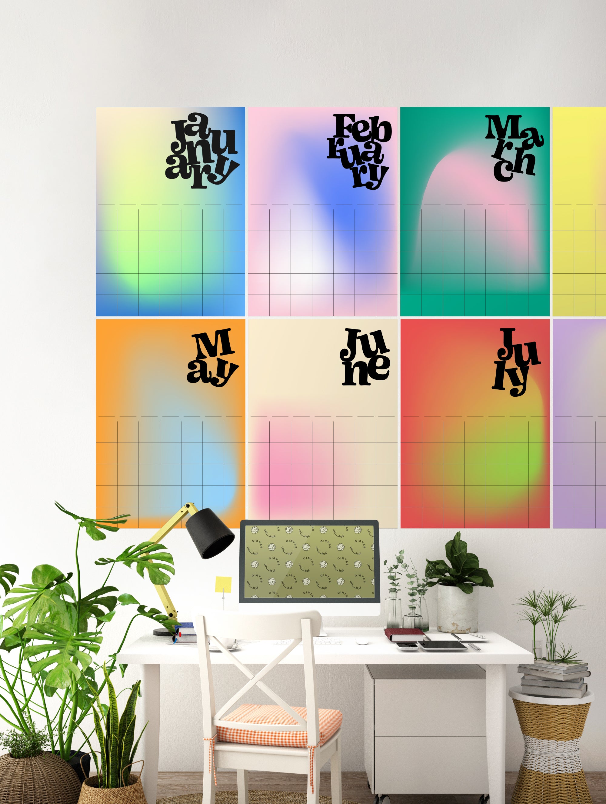 Gradients Undated Wall Calender