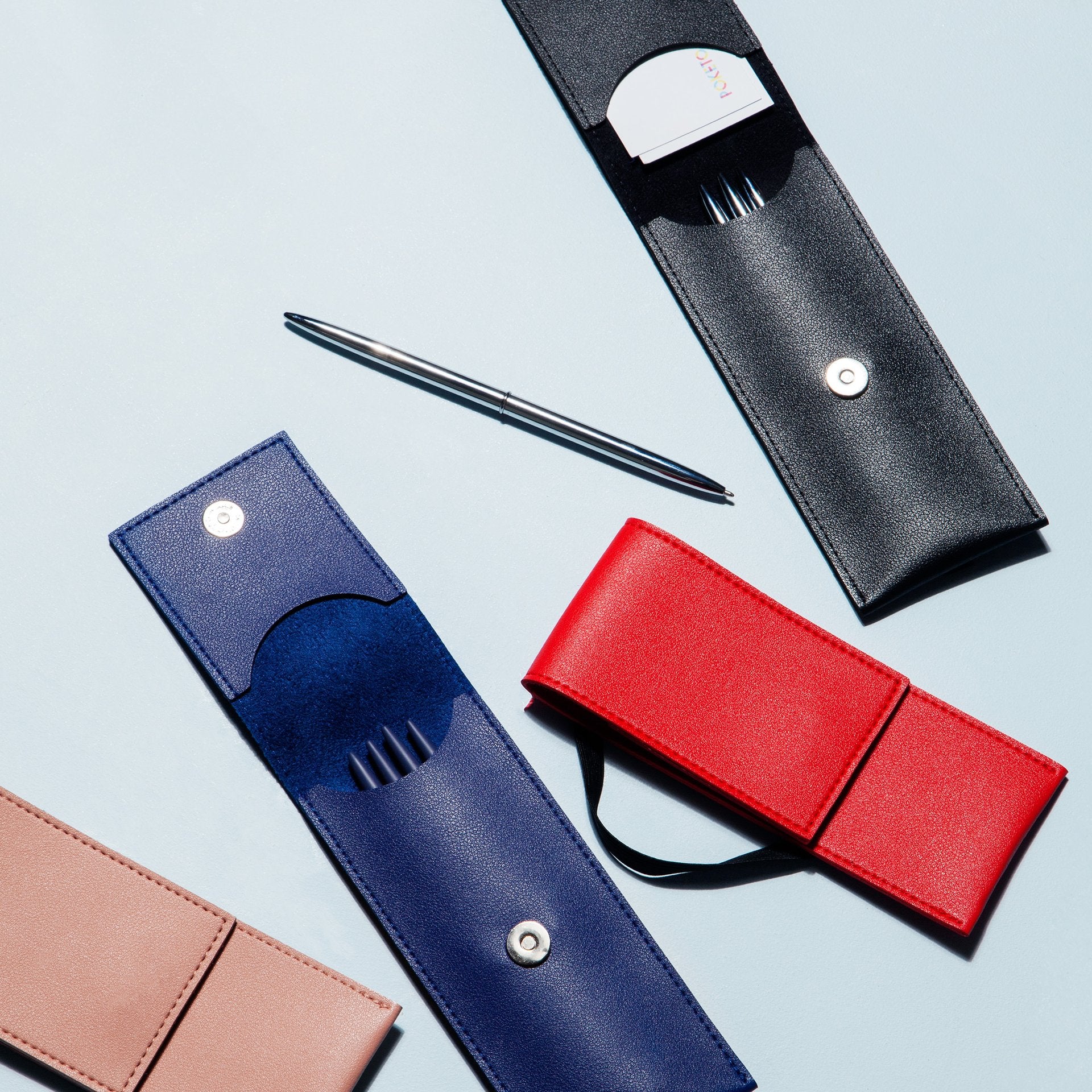 Pen Pouch in Cobalt