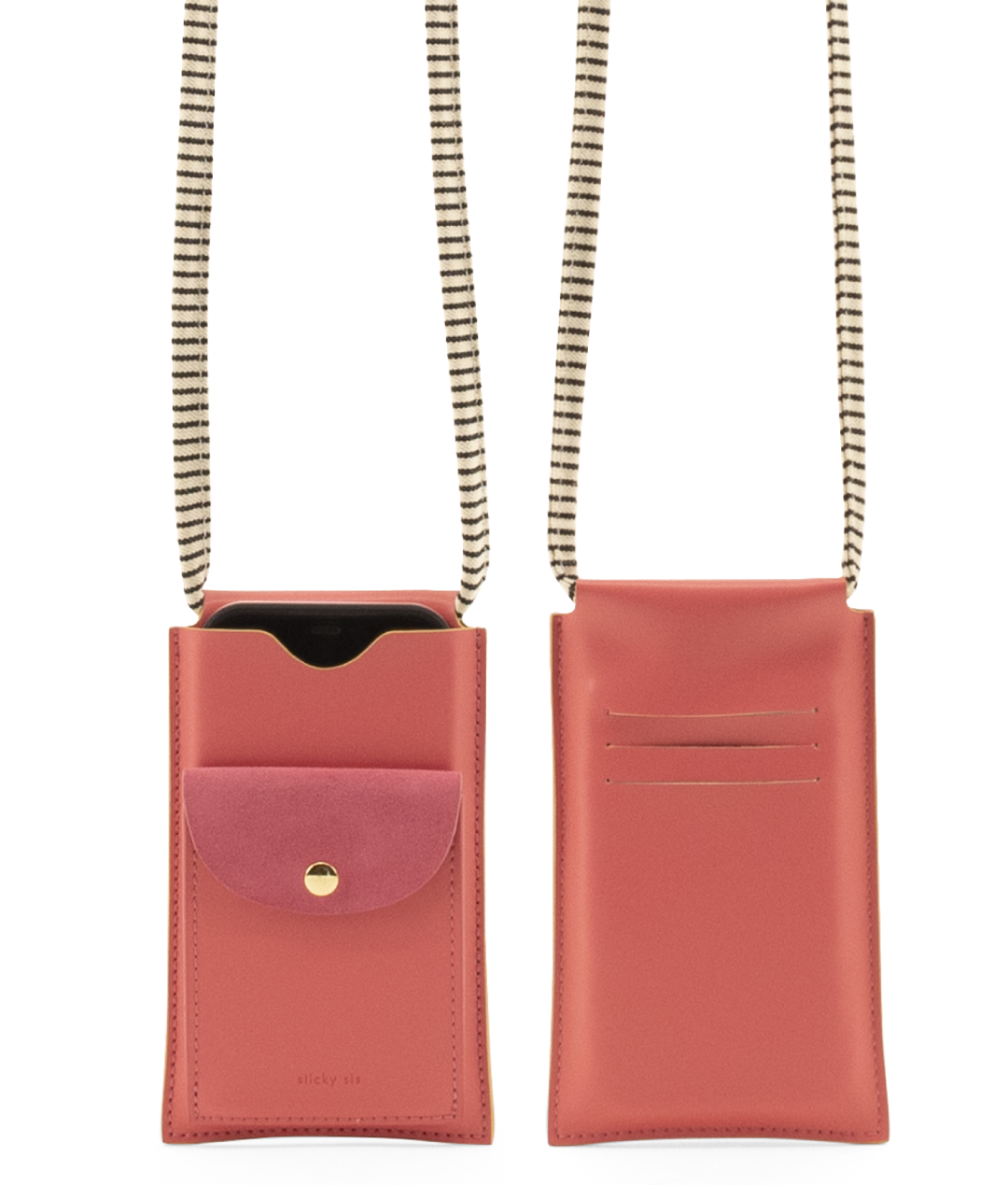 Phone Pouch Vegan Leather Tulip pink