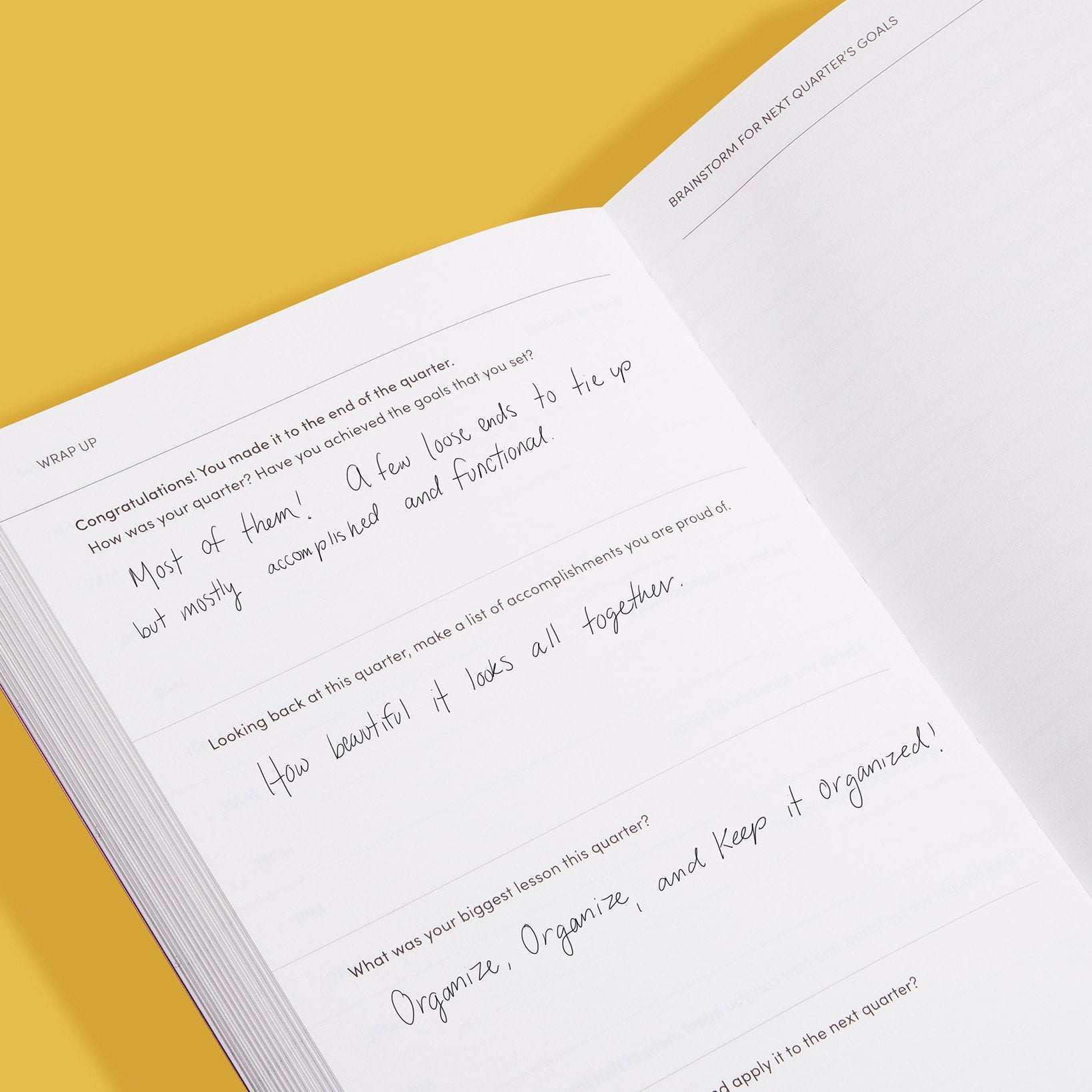 Quarterly Goal Planner in Blue