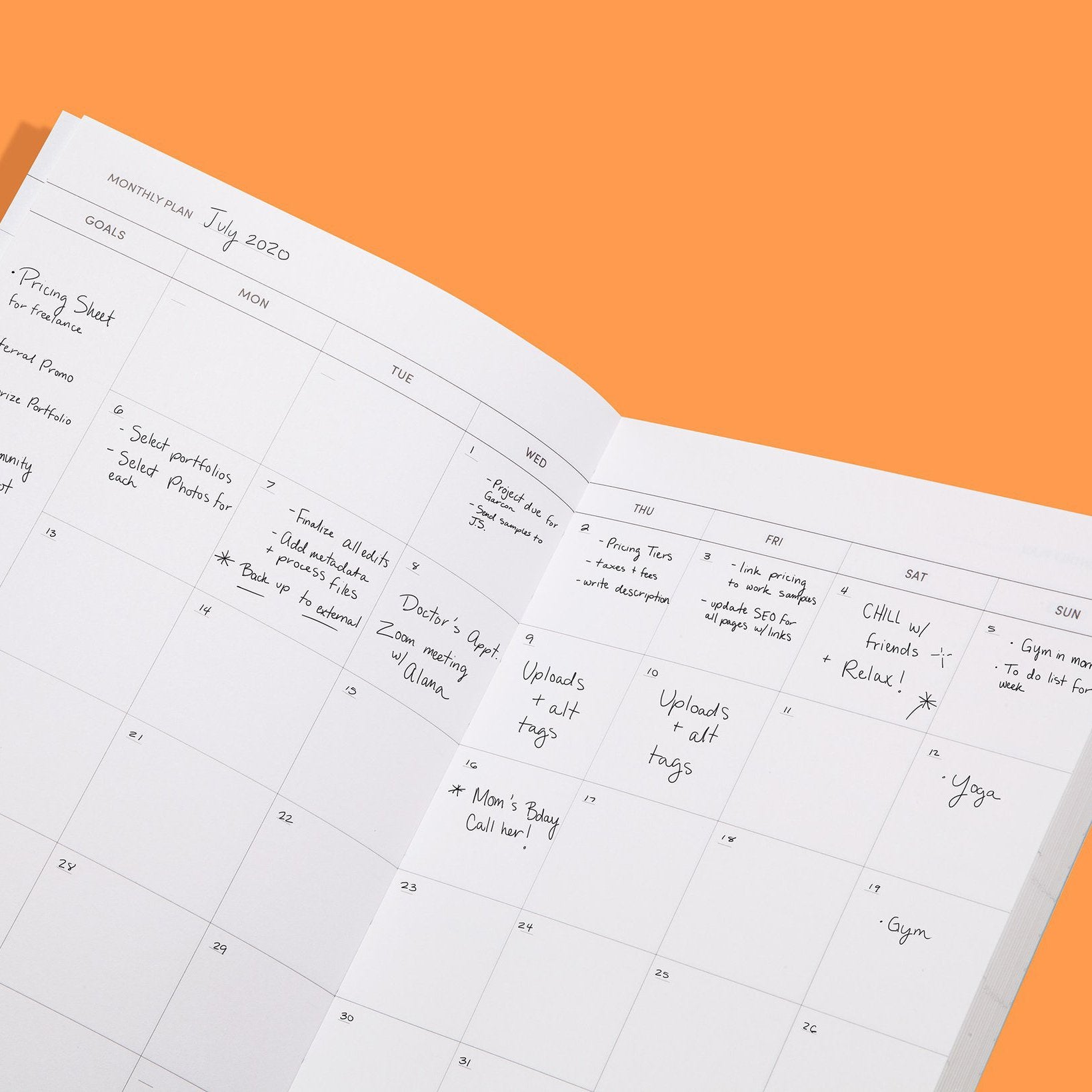 Quarterly Goal Planner in Blue