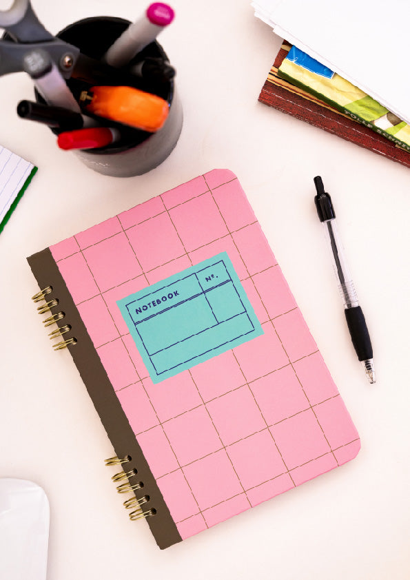 Spiral Bound A5 Notebook Pink