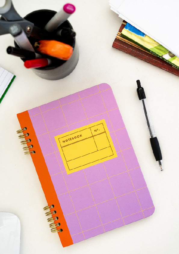 Spiral Bound A5 Notebook Purple